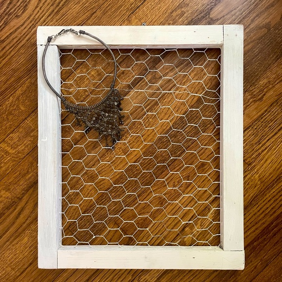 Framed Chicken Wire Wall Hanging - Picture 1 of 5